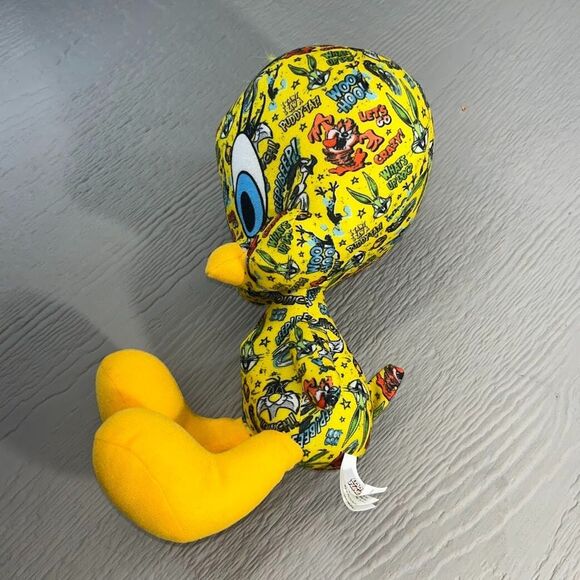 Looney Tunes Sticker Bomb Tweety Bird Stuffed Animal Plush Toy 9" made in USA - Picture 8 of 16